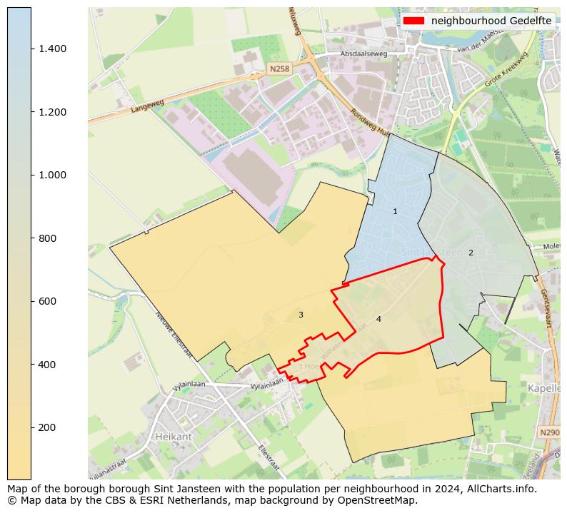 Image of the neighbourhood Gedelfte at the map. This image is used as introduction to this page. This page shows a lot of information about the population in the neighbourhood Gedelfte (such as the distribution by age groups of the residents, the composition of households, whether inhabitants are natives or Dutch with an immigration background, data about the houses (numbers, types, price development, use, type of property, ...) and more (car ownership, energy consumption, ...) based on open data from the Dutch Central Bureau of Statistics and various other sources!