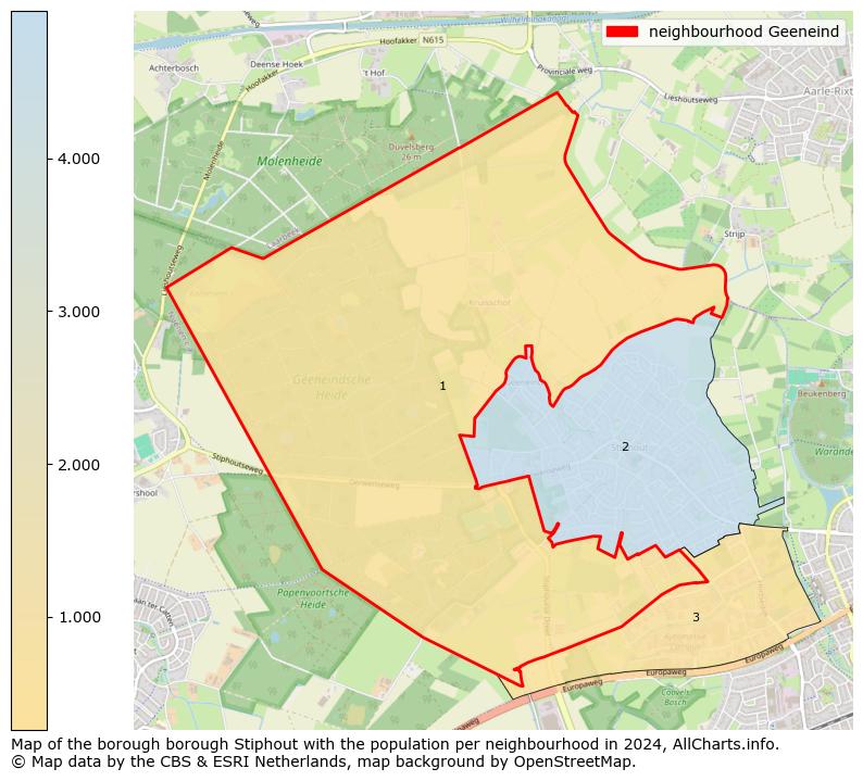 Image of the neighbourhood Geeneind at the map. This image is used as introduction to this page. This page shows a lot of information about the population in the neighbourhood Geeneind (such as the distribution by age groups of the residents, the composition of households, whether inhabitants are natives or Dutch with an immigration background, data about the houses (numbers, types, price development, use, type of property, ...) and more (car ownership, energy consumption, ...) based on open data from the Dutch Central Bureau of Statistics and various other sources!