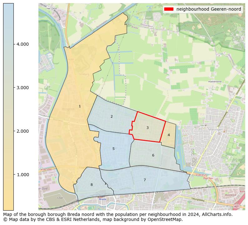 Image of the neighbourhood Geeren-noord at the map. This image is used as introduction to this page. This page shows a lot of information about the population in the neighbourhood Geeren-noord (such as the distribution by age groups of the residents, the composition of households, whether inhabitants are natives or Dutch with an immigration background, data about the houses (numbers, types, price development, use, type of property, ...) and more (car ownership, energy consumption, ...) based on open data from the Dutch Central Bureau of Statistics and various other sources!