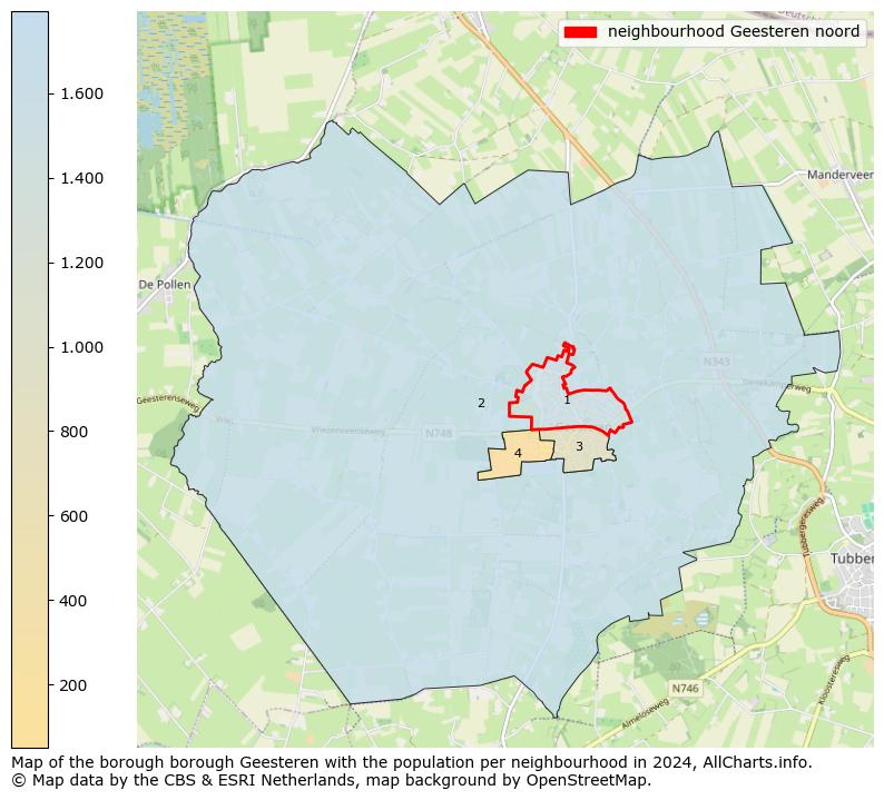 Image of the neighbourhood Geesteren noord at the map. This image is used as introduction to this page. This page shows a lot of information about the population in the neighbourhood Geesteren noord (such as the distribution by age groups of the residents, the composition of households, whether inhabitants are natives or Dutch with an immigration background, data about the houses (numbers, types, price development, use, type of property, ...) and more (car ownership, energy consumption, ...) based on open data from the Dutch Central Bureau of Statistics and various other sources!