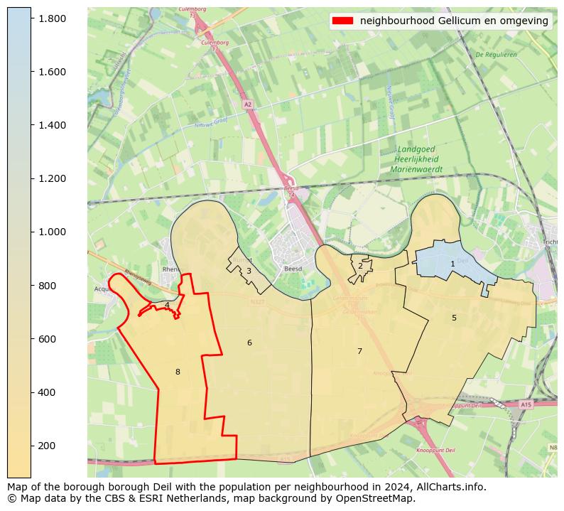 Image of the neighbourhood Gellicum en omgeving at the map. This image is used as introduction to this page. This page shows a lot of information about the population in the neighbourhood Gellicum en omgeving (such as the distribution by age groups of the residents, the composition of households, whether inhabitants are natives or Dutch with an immigration background, data about the houses (numbers, types, price development, use, type of property, ...) and more (car ownership, energy consumption, ...) based on open data from the Dutch Central Bureau of Statistics and various other sources!