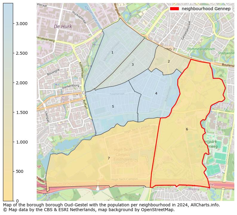 Image of the neighbourhood Gennep at the map. This image is used as introduction to this page. This page shows a lot of information about the population in the neighbourhood Gennep (such as the distribution by age groups of the residents, the composition of households, whether inhabitants are natives or Dutch with an immigration background, data about the houses (numbers, types, price development, use, type of property, ...) and more (car ownership, energy consumption, ...) based on open data from the Dutch Central Bureau of Statistics and various other sources!