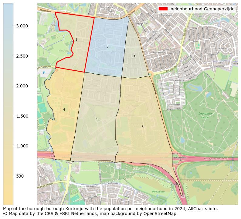 Image of the neighbourhood Genneperzijde at the map. This image is used as introduction to this page. This page shows a lot of information about the population in the neighbourhood Genneperzijde (such as the distribution by age groups of the residents, the composition of households, whether inhabitants are natives or Dutch with an immigration background, data about the houses (numbers, types, price development, use, type of property, ...) and more (car ownership, energy consumption, ...) based on open data from the Dutch Central Bureau of Statistics and various other sources!