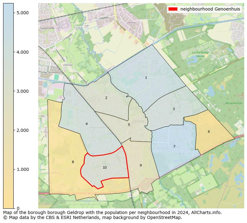 Image of the neighbourhood Genoenhuis at the map. This image is used as introduction to this page. This page shows a lot of information about the population in the neighbourhood Genoenhuis (such as the distribution by age groups of the residents, the composition of households, whether inhabitants are natives or Dutch with an immigration background, data about the houses (numbers, types, price development, use, type of property, ...) and more (car ownership, energy consumption, ...) based on open data from the Dutch Central Bureau of Statistics and various other sources!