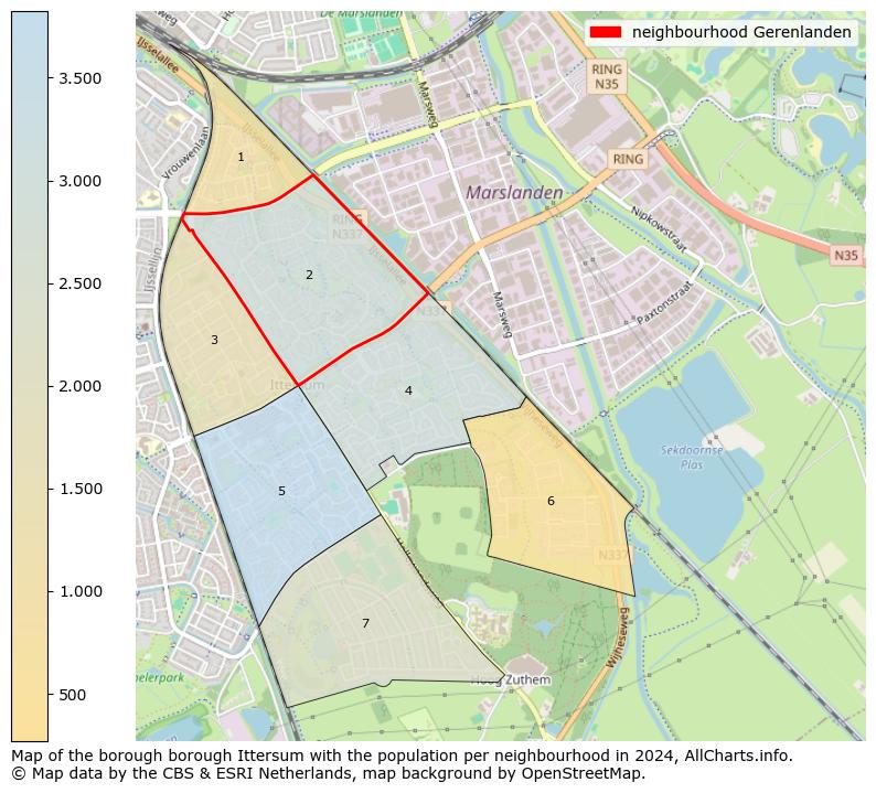 Image of the neighbourhood Gerenlanden at the map. This image is used as introduction to this page. This page shows a lot of information about the population in the neighbourhood Gerenlanden (such as the distribution by age groups of the residents, the composition of households, whether inhabitants are natives or Dutch with an immigration background, data about the houses (numbers, types, price development, use, type of property, ...) and more (car ownership, energy consumption, ...) based on open data from the Dutch Central Bureau of Statistics and various other sources!