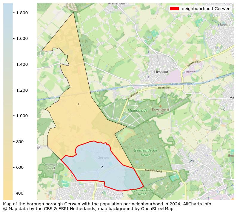 Image of the neighbourhood Gerwen at the map. This image is used as introduction to this page. This page shows a lot of information about the population in the neighbourhood Gerwen (such as the distribution by age groups of the residents, the composition of households, whether inhabitants are natives or Dutch with an immigration background, data about the houses (numbers, types, price development, use, type of property, ...) and more (car ownership, energy consumption, ...) based on open data from the Dutch Central Bureau of Statistics and various other sources!