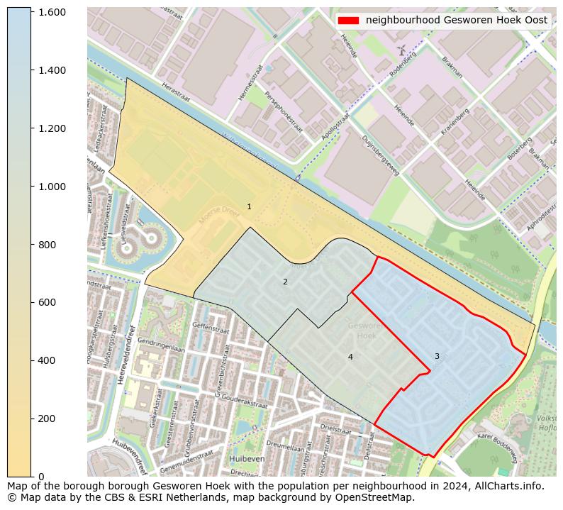 Image of the neighbourhood Gesworen Hoek Oost at the map. This image is used as introduction to this page. This page shows a lot of information about the population in the neighbourhood Gesworen Hoek Oost (such as the distribution by age groups of the residents, the composition of households, whether inhabitants are natives or Dutch with an immigration background, data about the houses (numbers, types, price development, use, type of property, ...) and more (car ownership, energy consumption, ...) based on open data from the Dutch Central Bureau of Statistics and various other sources!