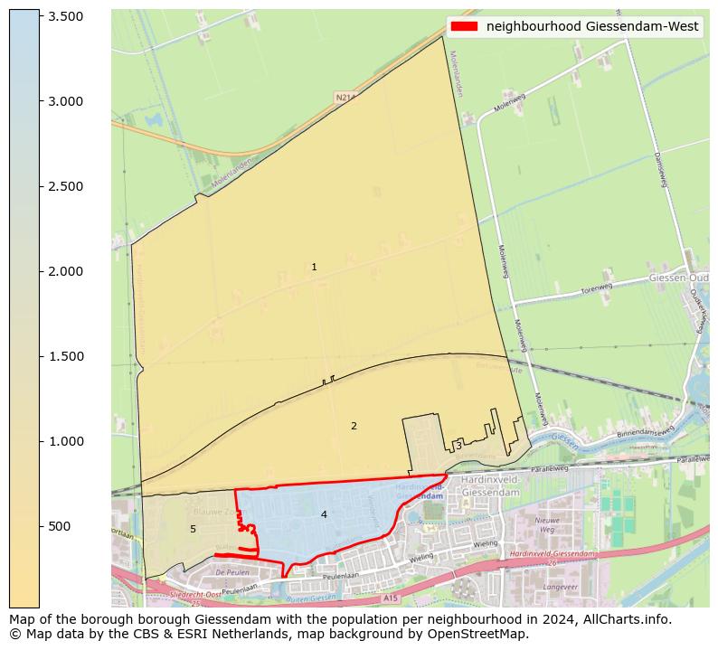 Image of the neighbourhood Giessendam-West at the map. This image is used as introduction to this page. This page shows a lot of information about the population in the neighbourhood Giessendam-West (such as the distribution by age groups of the residents, the composition of households, whether inhabitants are natives or Dutch with an immigration background, data about the houses (numbers, types, price development, use, type of property, ...) and more (car ownership, energy consumption, ...) based on open data from the Dutch Central Bureau of Statistics and various other sources!