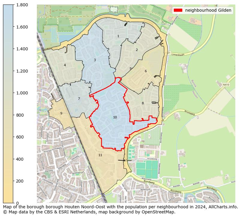 Image of the neighbourhood Gilden at the map. This image is used as introduction to this page. This page shows a lot of information about the population in the neighbourhood Gilden (such as the distribution by age groups of the residents, the composition of households, whether inhabitants are natives or Dutch with an immigration background, data about the houses (numbers, types, price development, use, type of property, ...) and more (car ownership, energy consumption, ...) based on open data from the Dutch Central Bureau of Statistics and various other sources!