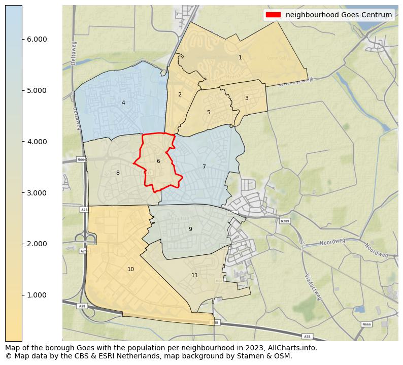 Map of the borough Goes with the population per neighbourhood in 2023. This page shows a lot of information about residents (such as the distribution by age groups, family composition, gender, native or Dutch with an immigration background, ...), homes (numbers, types, price development, use, type of property, ...) and more (car ownership, energy consumption, ...) based on open data from the Dutch Central Bureau of Statistics and various other sources!