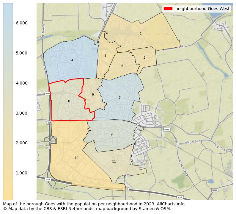 Map of the borough Goes with the population per neighbourhood in 2023. This page shows a lot of information about residents (such as the distribution by age groups, family composition, gender, native or Dutch with an immigration background, ...), homes (numbers, types, price development, use, type of property, ...) and more (car ownership, energy consumption, ...) based on open data from the Dutch Central Bureau of Statistics and various other sources!
