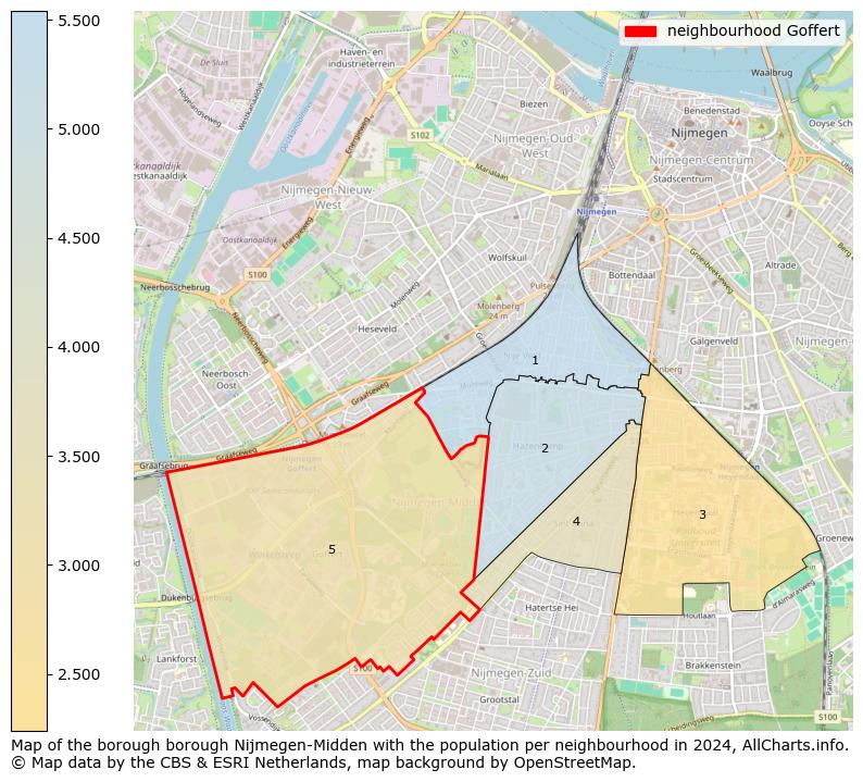 Image of the neighbourhood Goffert at the map. This image is used as introduction to this page. This page shows a lot of information about the population in the neighbourhood Goffert (such as the distribution by age groups of the residents, the composition of households, whether inhabitants are natives or Dutch with an immigration background, data about the houses (numbers, types, price development, use, type of property, ...) and more (car ownership, energy consumption, ...) based on open data from the Dutch Central Bureau of Statistics and various other sources!