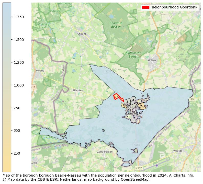 Image of the neighbourhood Goordonk at the map. This image is used as introduction to this page. This page shows a lot of information about the population in the neighbourhood Goordonk (such as the distribution by age groups of the residents, the composition of households, whether inhabitants are natives or Dutch with an immigration background, data about the houses (numbers, types, price development, use, type of property, ...) and more (car ownership, energy consumption, ...) based on open data from the Dutch Central Bureau of Statistics and various other sources!