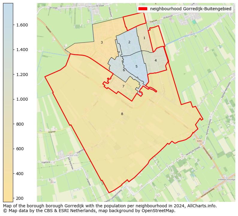 Image of the neighbourhood Gorredijk-Buitengebied at the map. This image is used as introduction to this page. This page shows a lot of information about the population in the neighbourhood Gorredijk-Buitengebied (such as the distribution by age groups of the residents, the composition of households, whether inhabitants are natives or Dutch with an immigration background, data about the houses (numbers, types, price development, use, type of property, ...) and more (car ownership, energy consumption, ...) based on open data from the Dutch Central Bureau of Statistics and various other sources!