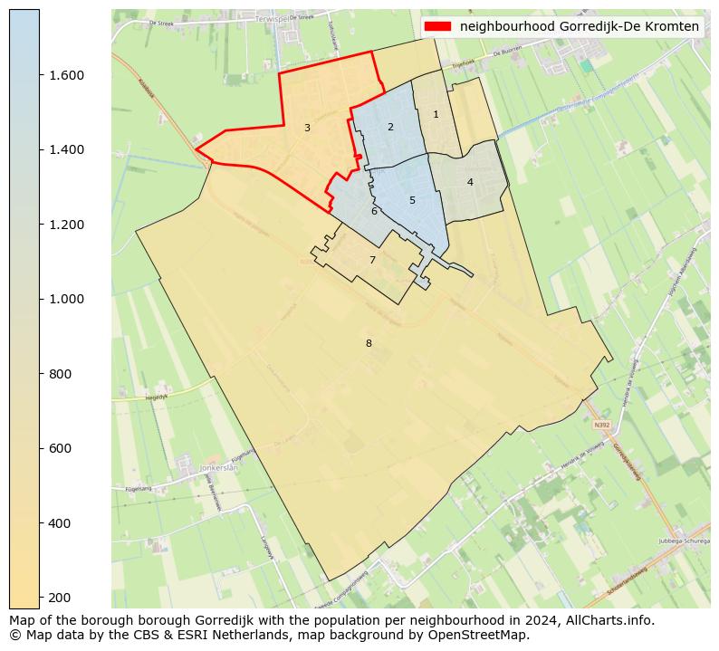 Image of the neighbourhood Gorredijk-De Kromten at the map. This image is used as introduction to this page. This page shows a lot of information about the population in the neighbourhood Gorredijk-De Kromten (such as the distribution by age groups of the residents, the composition of households, whether inhabitants are natives or Dutch with an immigration background, data about the houses (numbers, types, price development, use, type of property, ...) and more (car ownership, energy consumption, ...) based on open data from the Dutch Central Bureau of Statistics and various other sources!