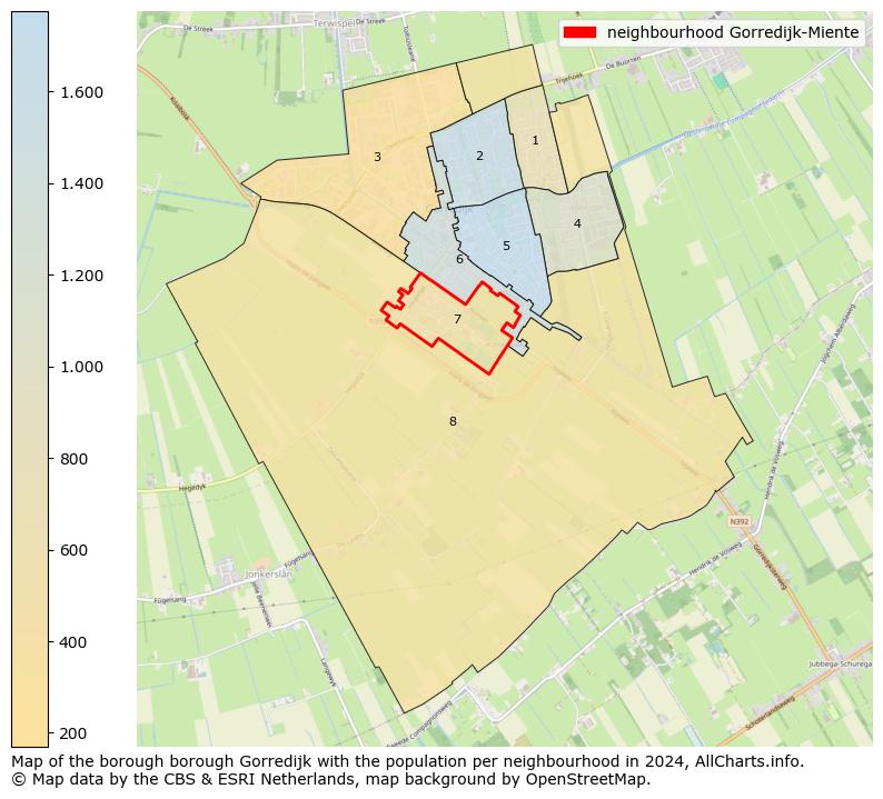 Image of the neighbourhood Gorredijk-Miente at the map. This image is used as introduction to this page. This page shows a lot of information about the population in the neighbourhood Gorredijk-Miente (such as the distribution by age groups of the residents, the composition of households, whether inhabitants are natives or Dutch with an immigration background, data about the houses (numbers, types, price development, use, type of property, ...) and more (car ownership, energy consumption, ...) based on open data from the Dutch Central Bureau of Statistics and various other sources!