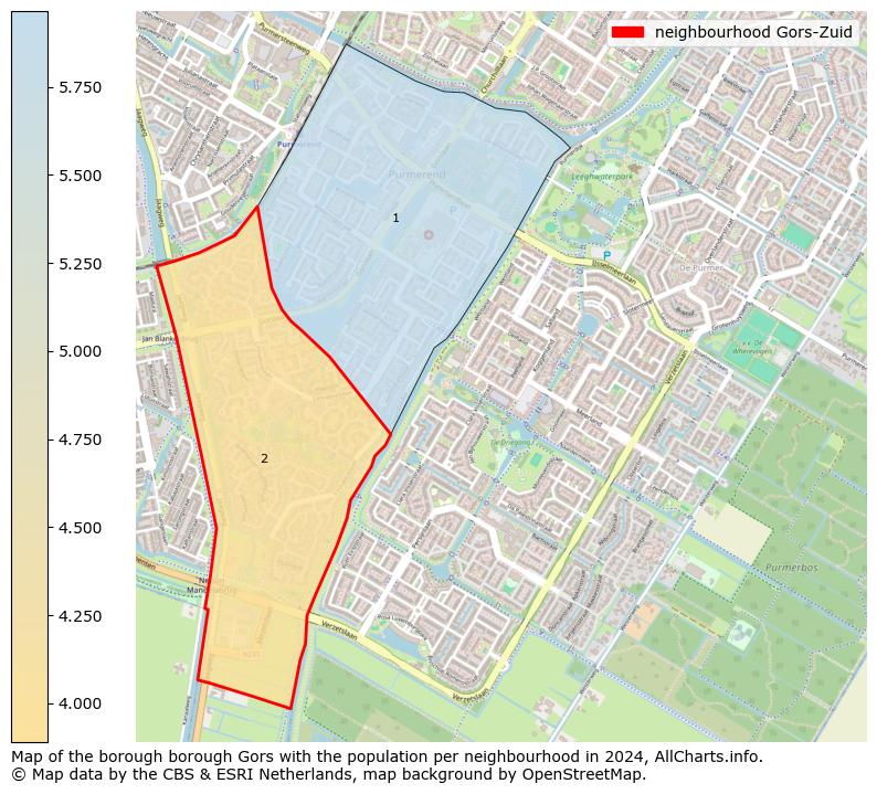 Image of the neighbourhood Gors-Zuid at the map. This image is used as introduction to this page. This page shows a lot of information about the population in the neighbourhood Gors-Zuid (such as the distribution by age groups of the residents, the composition of households, whether inhabitants are natives or Dutch with an immigration background, data about the houses (numbers, types, price development, use, type of property, ...) and more (car ownership, energy consumption, ...) based on open data from the Dutch Central Bureau of Statistics and various other sources!