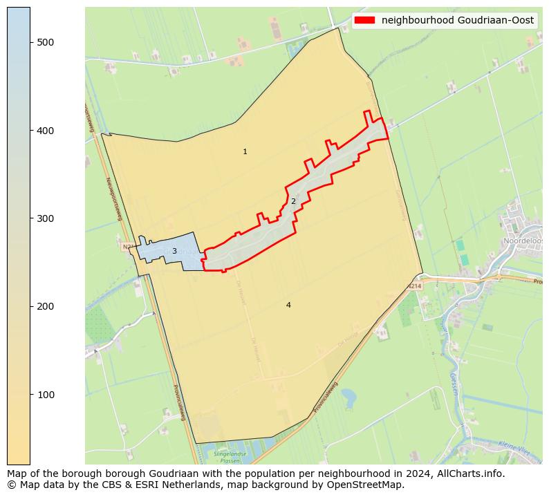 Image of the neighbourhood Goudriaan-Oost at the map. This image is used as introduction to this page. This page shows a lot of information about the population in the neighbourhood Goudriaan-Oost (such as the distribution by age groups of the residents, the composition of households, whether inhabitants are natives or Dutch with an immigration background, data about the houses (numbers, types, price development, use, type of property, ...) and more (car ownership, energy consumption, ...) based on open data from the Dutch Central Bureau of Statistics and various other sources!