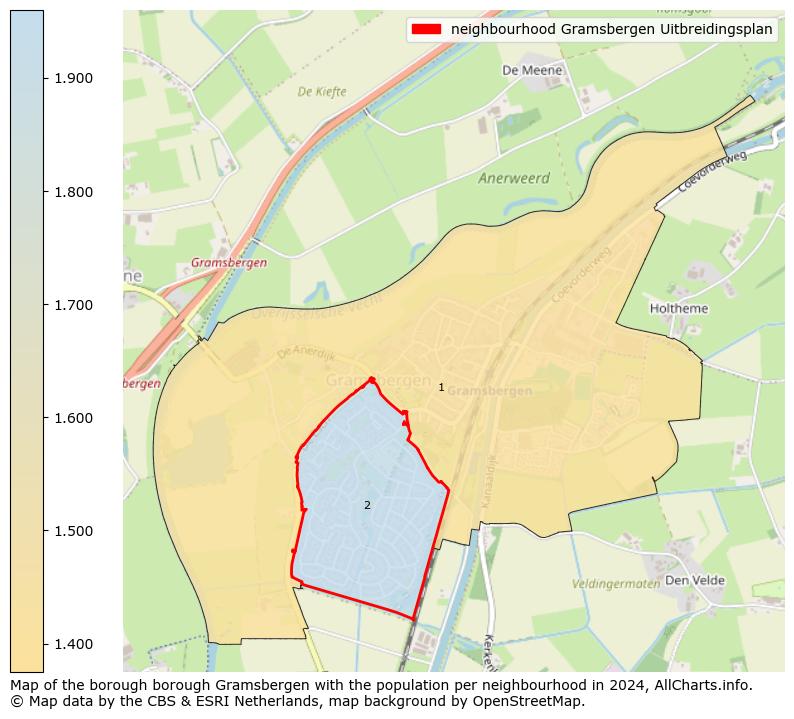 Image of the neighbourhood Gramsbergen Uitbreidingsplan at the map. This image is used as introduction to this page. This page shows a lot of information about the population in the neighbourhood Gramsbergen Uitbreidingsplan (such as the distribution by age groups of the residents, the composition of households, whether inhabitants are natives or Dutch with an immigration background, data about the houses (numbers, types, price development, use, type of property, ...) and more (car ownership, energy consumption, ...) based on open data from the Dutch Central Bureau of Statistics and various other sources!