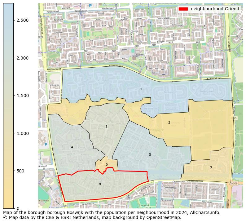 Image of the neighbourhood Griend at the map. This image is used as introduction to this page. This page shows a lot of information about the population in the neighbourhood Griend (such as the distribution by age groups of the residents, the composition of households, whether inhabitants are natives or Dutch with an immigration background, data about the houses (numbers, types, price development, use, type of property, ...) and more (car ownership, energy consumption, ...) based on open data from the Dutch Central Bureau of Statistics and various other sources!