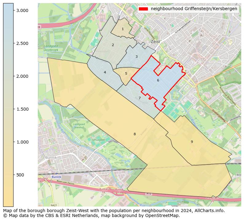 Image of the neighbourhood Griffensteijn/Kersbergen at the map. This image is used as introduction to this page. This page shows a lot of information about the population in the neighbourhood Griffensteijn/Kersbergen (such as the distribution by age groups of the residents, the composition of households, whether inhabitants are natives or Dutch with an immigration background, data about the houses (numbers, types, price development, use, type of property, ...) and more (car ownership, energy consumption, ...) based on open data from the Dutch Central Bureau of Statistics and various other sources!