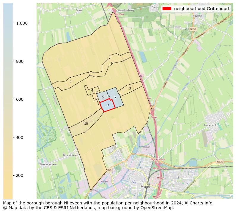 Image of the neighbourhood Griftebuurt at the map. This image is used as introduction to this page. This page shows a lot of information about the population in the neighbourhood Griftebuurt (such as the distribution by age groups of the residents, the composition of households, whether inhabitants are natives or Dutch with an immigration background, data about the houses (numbers, types, price development, use, type of property, ...) and more (car ownership, energy consumption, ...) based on open data from the Dutch Central Bureau of Statistics and various other sources!