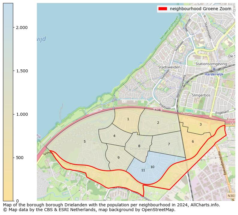 Image of the neighbourhood Groene Zoom at the map. This image is used as introduction to this page. This page shows a lot of information about the population in the neighbourhood Groene Zoom (such as the distribution by age groups of the residents, the composition of households, whether inhabitants are natives or Dutch with an immigration background, data about the houses (numbers, types, price development, use, type of property, ...) and more (car ownership, energy consumption, ...) based on open data from the Dutch Central Bureau of Statistics and various other sources!