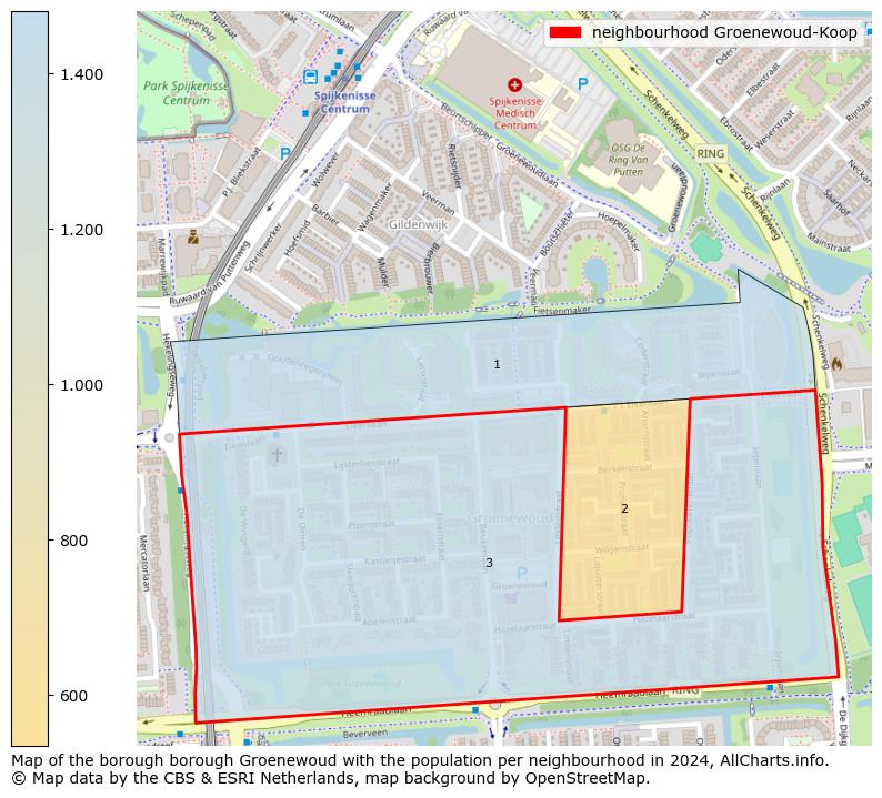 Image of the neighbourhood Groenewoud-Koop at the map. This image is used as introduction to this page. This page shows a lot of information about the population in the neighbourhood Groenewoud-Koop (such as the distribution by age groups of the residents, the composition of households, whether inhabitants are natives or Dutch with an immigration background, data about the houses (numbers, types, price development, use, type of property, ...) and more (car ownership, energy consumption, ...) based on open data from the Dutch Central Bureau of Statistics and various other sources!