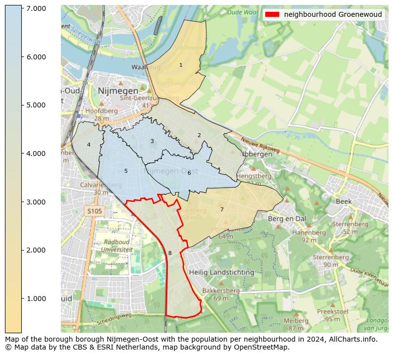 Image of the neighbourhood Groenewoud at the map. This image is used as introduction to this page. This page shows a lot of information about the population in the neighbourhood Groenewoud (such as the distribution by age groups of the residents, the composition of households, whether inhabitants are natives or Dutch with an immigration background, data about the houses (numbers, types, price development, use, type of property, ...) and more (car ownership, energy consumption, ...) based on open data from the Dutch Central Bureau of Statistics and various other sources!