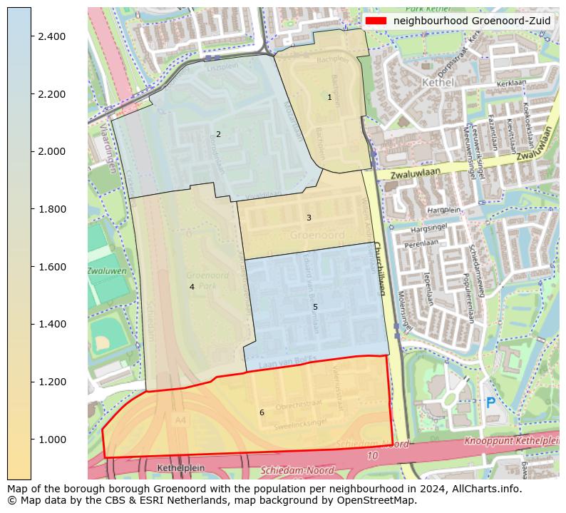 Image of the neighbourhood Groenoord-Zuid at the map. This image is used as introduction to this page. This page shows a lot of information about the population in the neighbourhood Groenoord-Zuid (such as the distribution by age groups of the residents, the composition of households, whether inhabitants are natives or Dutch with an immigration background, data about the houses (numbers, types, price development, use, type of property, ...) and more (car ownership, energy consumption, ...) based on open data from the Dutch Central Bureau of Statistics and various other sources!