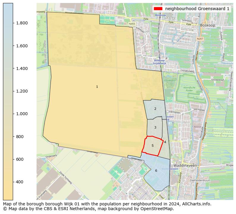 Image of the neighbourhood Groenswaard 1 at the map. This image is used as introduction to this page. This page shows a lot of information about the population in the neighbourhood Groenswaard 1 (such as the distribution by age groups of the residents, the composition of households, whether inhabitants are natives or Dutch with an immigration background, data about the houses (numbers, types, price development, use, type of property, ...) and more (car ownership, energy consumption, ...) based on open data from the Dutch Central Bureau of Statistics and various other sources!