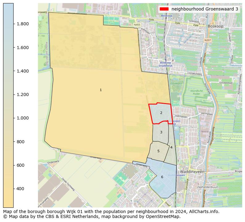 Image of the neighbourhood Groenswaard 3 at the map. This image is used as introduction to this page. This page shows a lot of information about the population in the neighbourhood Groenswaard 3 (such as the distribution by age groups of the residents, the composition of households, whether inhabitants are natives or Dutch with an immigration background, data about the houses (numbers, types, price development, use, type of property, ...) and more (car ownership, energy consumption, ...) based on open data from the Dutch Central Bureau of Statistics and various other sources!