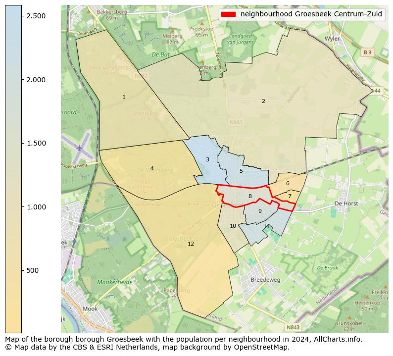 Image of the neighbourhood Groesbeek Centrum-Zuid at the map. This image is used as introduction to this page. This page shows a lot of information about the population in the neighbourhood Groesbeek Centrum-Zuid (such as the distribution by age groups of the residents, the composition of households, whether inhabitants are natives or Dutch with an immigration background, data about the houses (numbers, types, price development, use, type of property, ...) and more (car ownership, energy consumption, ...) based on open data from the Dutch Central Bureau of Statistics and various other sources!