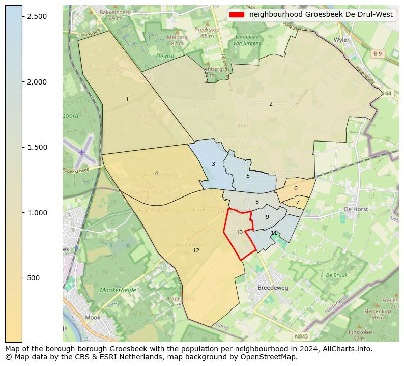 Image of the neighbourhood Groesbeek De Drul-West at the map. This image is used as introduction to this page. This page shows a lot of information about the population in the neighbourhood Groesbeek De Drul-West (such as the distribution by age groups of the residents, the composition of households, whether inhabitants are natives or Dutch with an immigration background, data about the houses (numbers, types, price development, use, type of property, ...) and more (car ownership, energy consumption, ...) based on open data from the Dutch Central Bureau of Statistics and various other sources!