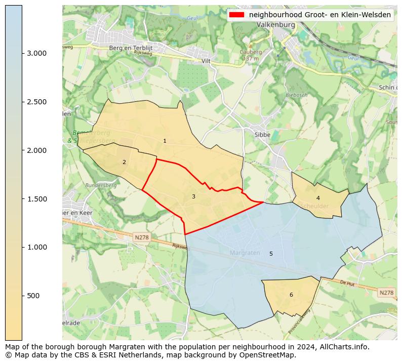 Image of the neighbourhood Groot- en Klein-Welsden at the map. This image is used as introduction to this page. This page shows a lot of information about the population in the neighbourhood Groot- en Klein-Welsden (such as the distribution by age groups of the residents, the composition of households, whether inhabitants are natives or Dutch with an immigration background, data about the houses (numbers, types, price development, use, type of property, ...) and more (car ownership, energy consumption, ...) based on open data from the Dutch Central Bureau of Statistics and various other sources!