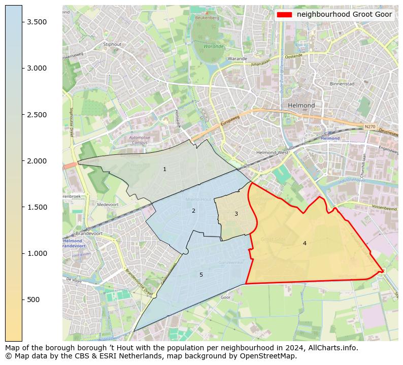 Image of the neighbourhood Groot Goor at the map. This image is used as introduction to this page. This page shows a lot of information about the population in the neighbourhood Groot Goor (such as the distribution by age groups of the residents, the composition of households, whether inhabitants are natives or Dutch with an immigration background, data about the houses (numbers, types, price development, use, type of property, ...) and more (car ownership, energy consumption, ...) based on open data from the Dutch Central Bureau of Statistics and various other sources!