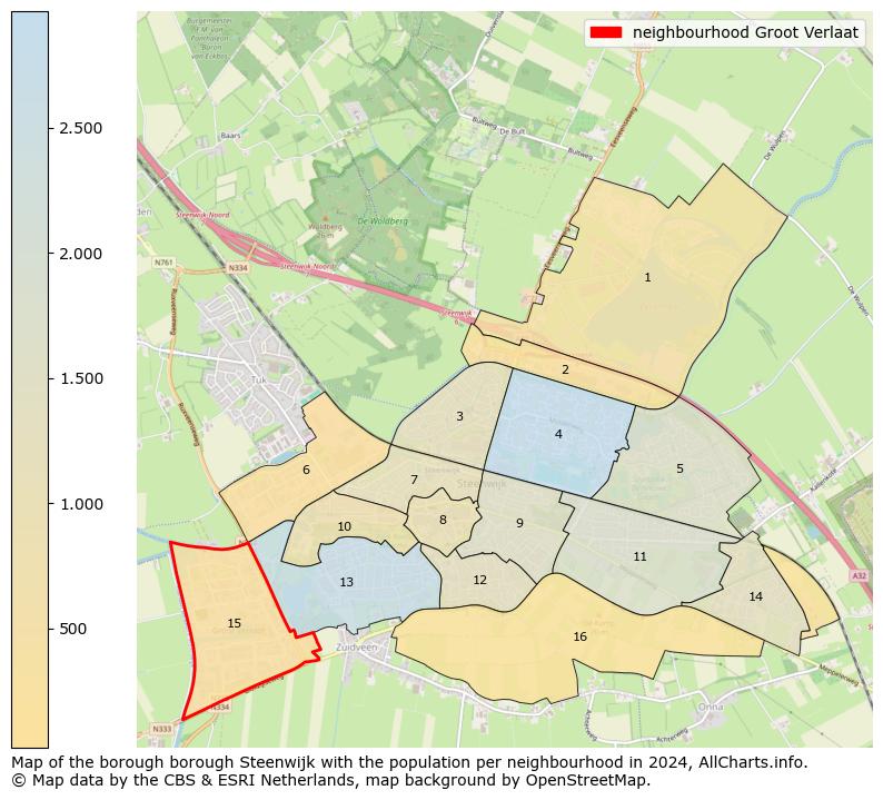 Image of the neighbourhood Groot Verlaat at the map. This image is used as introduction to this page. This page shows a lot of information about the population in the neighbourhood Groot Verlaat (such as the distribution by age groups of the residents, the composition of households, whether inhabitants are natives or Dutch with an immigration background, data about the houses (numbers, types, price development, use, type of property, ...) and more (car ownership, energy consumption, ...) based on open data from the Dutch Central Bureau of Statistics and various other sources!