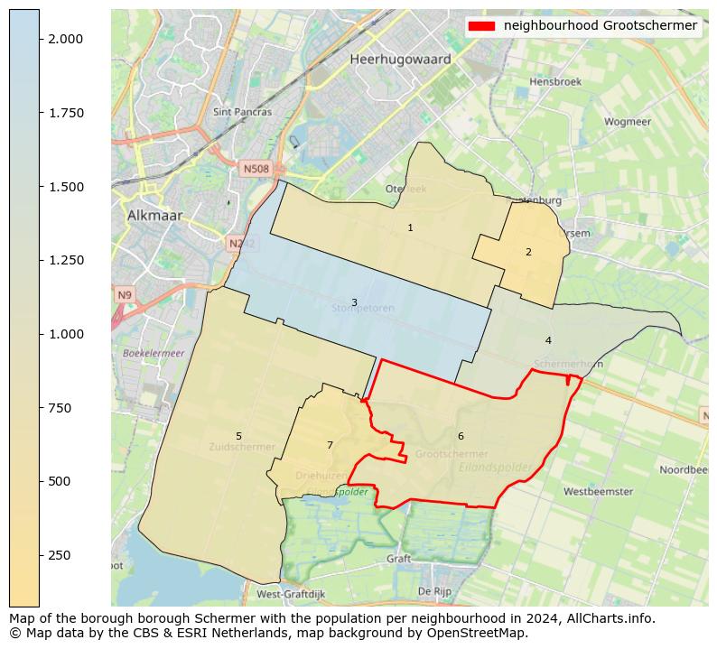 Image of the neighbourhood Grootschermer at the map. This image is used as introduction to this page. This page shows a lot of information about the population in the neighbourhood Grootschermer (such as the distribution by age groups of the residents, the composition of households, whether inhabitants are natives or Dutch with an immigration background, data about the houses (numbers, types, price development, use, type of property, ...) and more (car ownership, energy consumption, ...) based on open data from the Dutch Central Bureau of Statistics and various other sources!