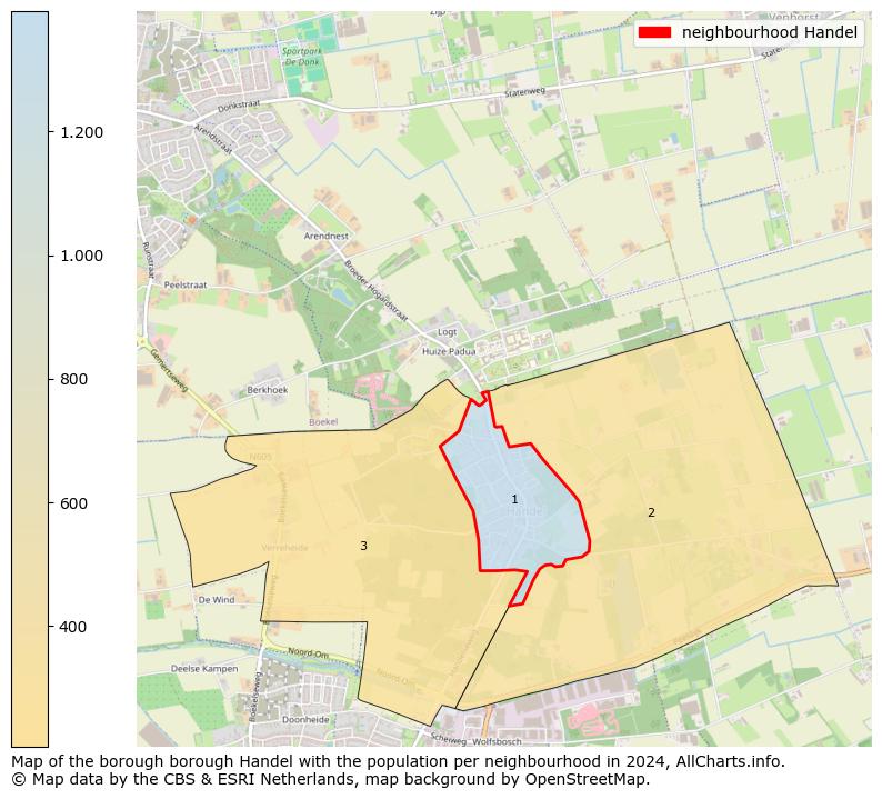 Image of the neighbourhood Handel at the map. This image is used as introduction to this page. This page shows a lot of information about the population in the neighbourhood Handel (such as the distribution by age groups of the residents, the composition of households, whether inhabitants are natives or Dutch with an immigration background, data about the houses (numbers, types, price development, use, type of property, ...) and more (car ownership, energy consumption, ...) based on open data from the Dutch Central Bureau of Statistics and various other sources!