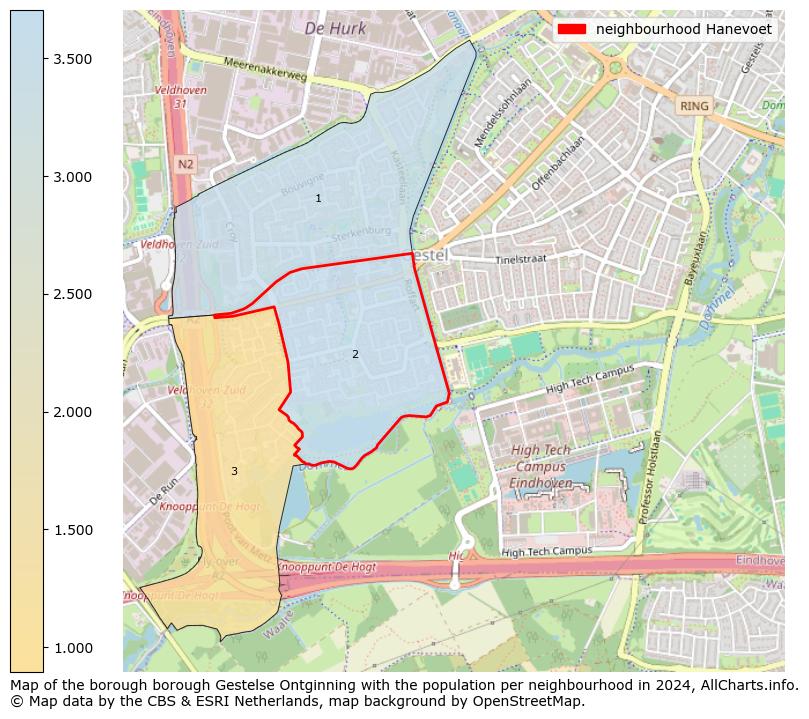 Image of the neighbourhood Hanevoet at the map. This image is used as introduction to this page. This page shows a lot of information about the population in the neighbourhood Hanevoet (such as the distribution by age groups of the residents, the composition of households, whether inhabitants are natives or Dutch with an immigration background, data about the houses (numbers, types, price development, use, type of property, ...) and more (car ownership, energy consumption, ...) based on open data from the Dutch Central Bureau of Statistics and various other sources!