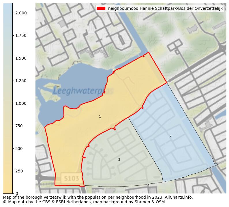 Map of the borough Verzetswijk with the population per neighbourhood in 2023. This page shows a lot of information about residents (such as the distribution by age groups, family composition, gender, native or Dutch with an immigration background, ...), homes (numbers, types, price development, use, type of property, ...) and more (car ownership, energy consumption, ...) based on open data from the Dutch Central Bureau of Statistics and various other sources!
