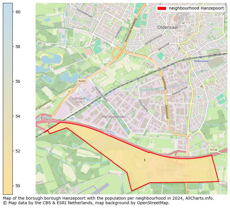 Image of the neighbourhood Hanzepoort at the map. This image is used as introduction to this page. This page shows a lot of information about the population in the neighbourhood Hanzepoort (such as the distribution by age groups of the residents, the composition of households, whether inhabitants are natives or Dutch with an immigration background, data about the houses (numbers, types, price development, use, type of property, ...) and more (car ownership, energy consumption, ...) based on open data from the Dutch Central Bureau of Statistics and various other sources!