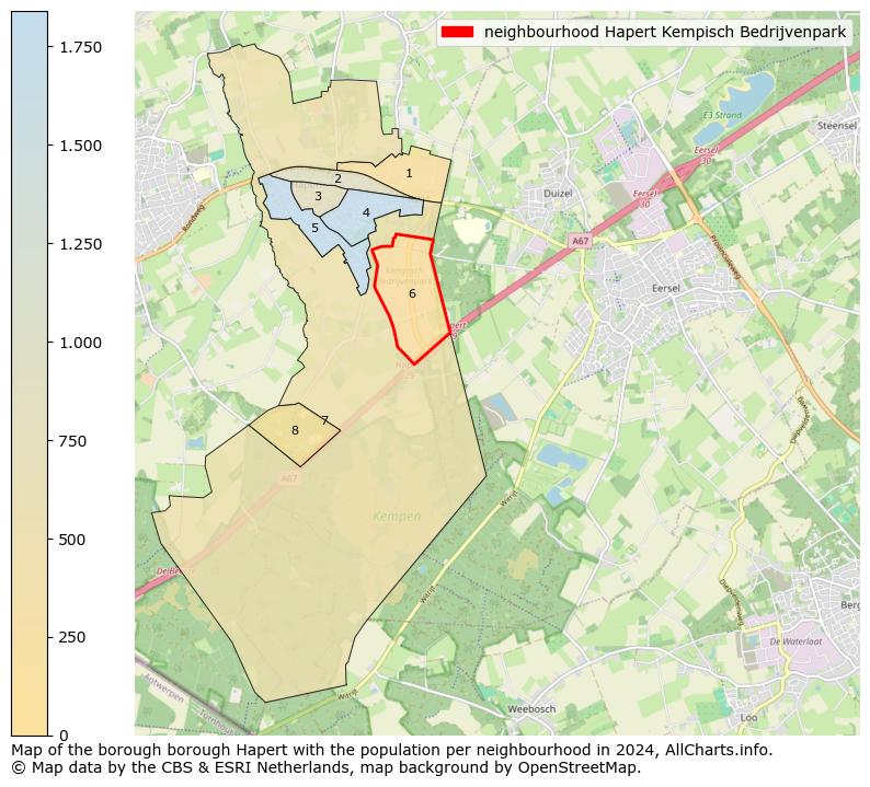 Image of the neighbourhood Hapert Kempisch Bedrijvenpark at the map. This image is used as introduction to this page. This page shows a lot of information about the population in the neighbourhood Hapert Kempisch Bedrijvenpark (such as the distribution by age groups of the residents, the composition of households, whether inhabitants are natives or Dutch with an immigration background, data about the houses (numbers, types, price development, use, type of property, ...) and more (car ownership, energy consumption, ...) based on open data from the Dutch Central Bureau of Statistics and various other sources!