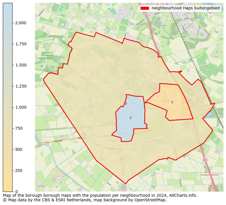 Image of the neighbourhood Haps buitengebied at the map. This image is used as introduction to this page. This page shows a lot of information about the population in the neighbourhood Haps buitengebied (such as the distribution by age groups of the residents, the composition of households, whether inhabitants are natives or Dutch with an immigration background, data about the houses (numbers, types, price development, use, type of property, ...) and more (car ownership, energy consumption, ...) based on open data from the Dutch Central Bureau of Statistics and various other sources!