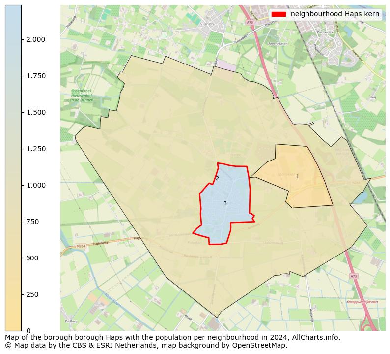 Image of the neighbourhood Haps kern at the map. This image is used as introduction to this page. This page shows a lot of information about the population in the neighbourhood Haps kern (such as the distribution by age groups of the residents, the composition of households, whether inhabitants are natives or Dutch with an immigration background, data about the houses (numbers, types, price development, use, type of property, ...) and more (car ownership, energy consumption, ...) based on open data from the Dutch Central Bureau of Statistics and various other sources!