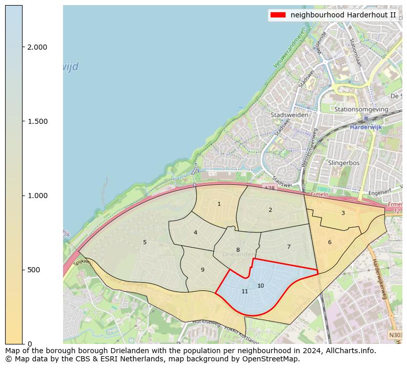 Image of the neighbourhood Harderhout II at the map. This image is used as introduction to this page. This page shows a lot of information about the population in the neighbourhood Harderhout II (such as the distribution by age groups of the residents, the composition of households, whether inhabitants are natives or Dutch with an immigration background, data about the houses (numbers, types, price development, use, type of property, ...) and more (car ownership, energy consumption, ...) based on open data from the Dutch Central Bureau of Statistics and various other sources!