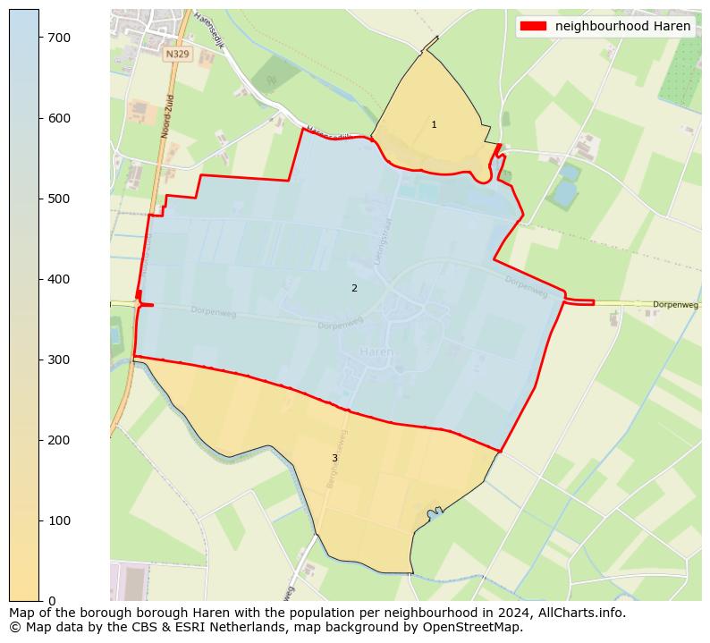 Image of the neighbourhood Haren at the map. This image is used as introduction to this page. This page shows a lot of information about the population in the neighbourhood Haren (such as the distribution by age groups of the residents, the composition of households, whether inhabitants are natives or Dutch with an immigration background, data about the houses (numbers, types, price development, use, type of property, ...) and more (car ownership, energy consumption, ...) based on open data from the Dutch Central Bureau of Statistics and various other sources!