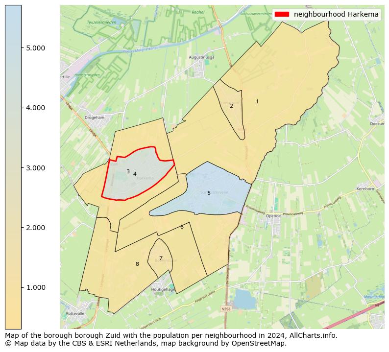 Image of the neighbourhood Harkema at the map. This image is used as introduction to this page. This page shows a lot of information about the population in the neighbourhood Harkema (such as the distribution by age groups of the residents, the composition of households, whether inhabitants are natives or Dutch with an immigration background, data about the houses (numbers, types, price development, use, type of property, ...) and more (car ownership, energy consumption, ...) based on open data from the Dutch Central Bureau of Statistics and various other sources!