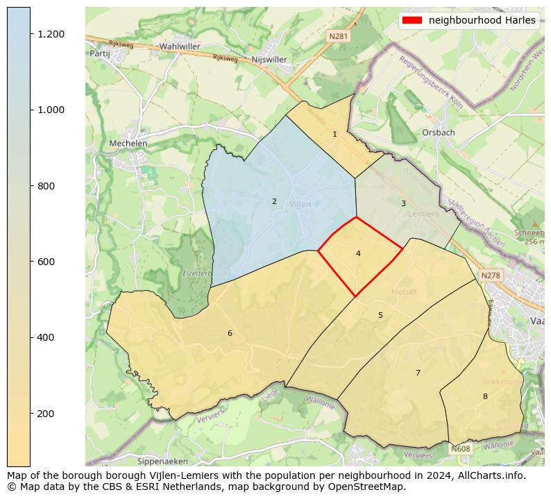 Image of the neighbourhood Harles at the map. This image is used as introduction to this page. This page shows a lot of information about the population in the neighbourhood Harles (such as the distribution by age groups of the residents, the composition of households, whether inhabitants are natives or Dutch with an immigration background, data about the houses (numbers, types, price development, use, type of property, ...) and more (car ownership, energy consumption, ...) based on open data from the Dutch Central Bureau of Statistics and various other sources!