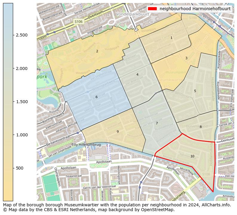 Image of the neighbourhood Harmoniehofbuurt at the map. This image is used as introduction to this page. This page shows a lot of information about the population in the neighbourhood Harmoniehofbuurt (such as the distribution by age groups of the residents, the composition of households, whether inhabitants are natives or Dutch with an immigration background, data about the houses (numbers, types, price development, use, type of property, ...) and more (car ownership, energy consumption, ...) based on open data from the Dutch Central Bureau of Statistics and various other sources!